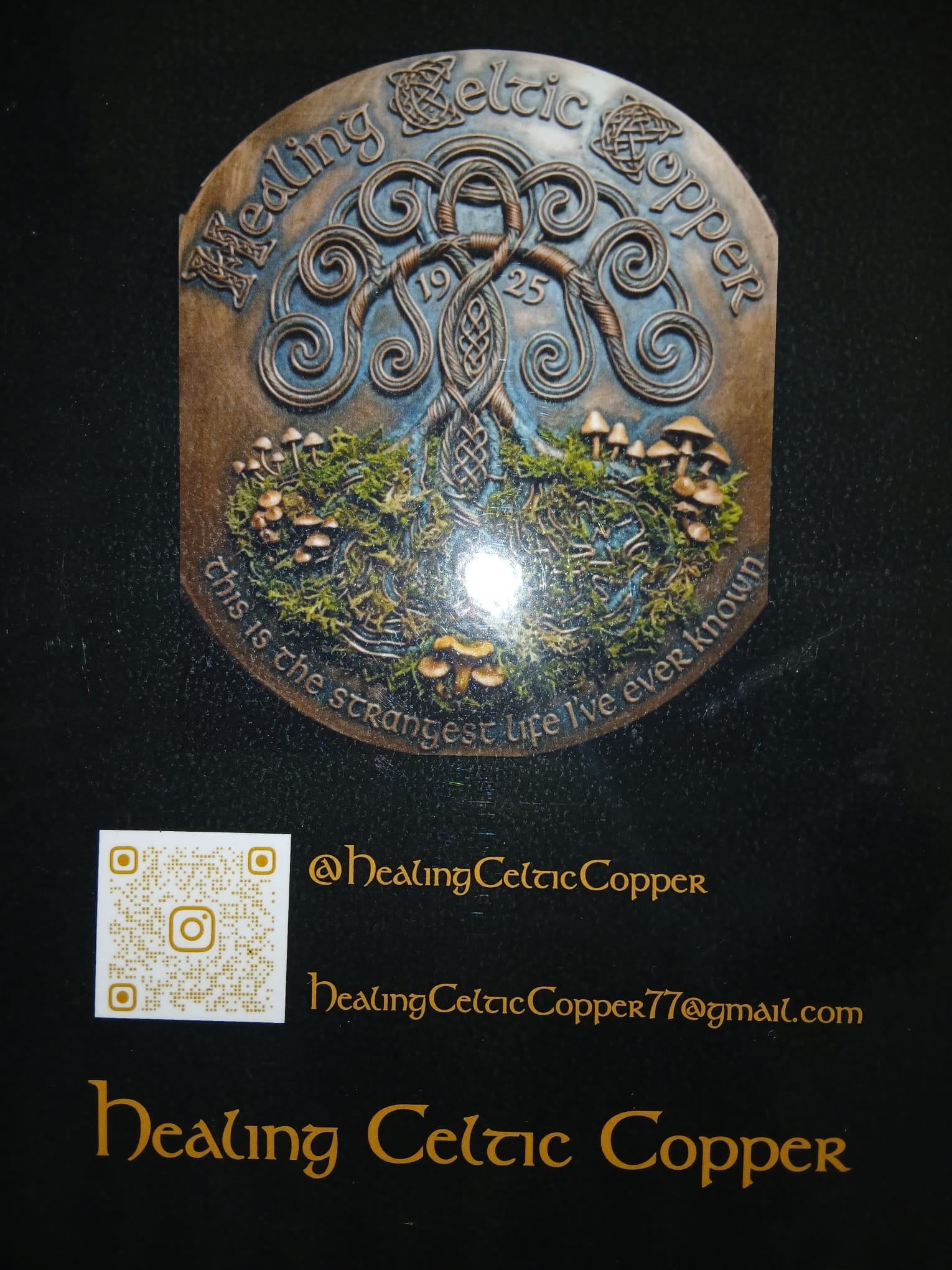 The Healing Celtic Copper Tree of Life medallion
